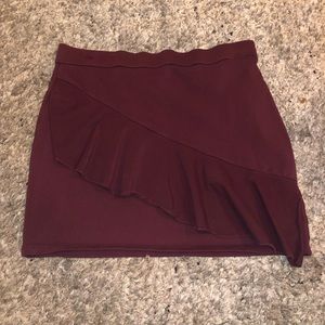 Maroon mini skirt